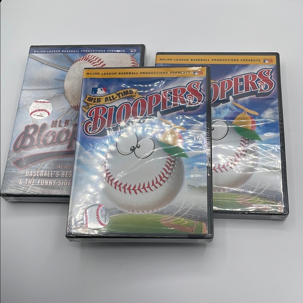 NWT 3 MLB Bloopers DVDs from A & E